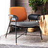 Liyu Office Furniture Modern Fabric Metal Legs Guest Waiting Reception Room Chair Dining Chair with Arm