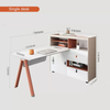Liyu Modern Workstation Desk Office Furniture Modern Wood Office Desk with Bookshelf