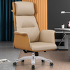 Liyu Office Furniture 360 Rotating Cheap Comfortable High Aluminium Base Executive Boss Office Pu Leather Chair