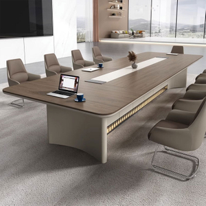 Liyu New Model Wooden Luxury Meeting Room Table Modern Office Furniture Table for Boardroom Meeting Desk