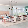 Liyu Modern Workstation Desk Office Furniture Modern Wood Office Desk with Bookshelf