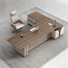 Liyu Furniture L-shaped Computer Computer Table Home Desks CEO President Modern Executive Glass Office Desk