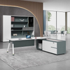 Liyu Furniture High Quality Top Management Executive Table Workstation L Shape Manager Table Space Box Wooden Style Office Desk