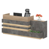 Liyu Cheap Minimalist Style Modern Extendable Furniture Office Reception Desk Counter Table