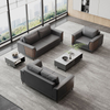 Liyu Ceo Office Room Leather Sofas Recliner Beautiful Luxury Couch Reception Area Meeting Booth Modern Sofa Set Furniture