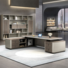 Liyu Industrial Modern Storage Cabinet Set Office Manager Computer Table Chair Office Desk with Combination