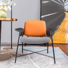 Liyu Office Furniture Modern Fabric Metal Legs Guest Waiting Reception Room Chair Dining Chair with Arm