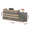 Liyu Cheap Minimalist Style Modern Extendable Furniture Office Reception Desk Counter Table