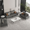 Liyu Waiting RoomVisitor Office Soft Seating Couch Upholstered Legless Sweef Black Sofa Set Furniture