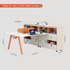 Liyu Modern Workstation Desk Office Furniture Modern Wood Office Desk with Bookshelf
