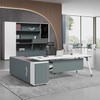 Liyu Furniture High Quality Top Management Executive Table Workstation L Shape Manager Table Space Box Wooden Style Office Desk