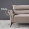 Liyu Furniture Luxury Classic Genuine Leather High End Sofa Aviation Leather Executive 3 Seat Office Small Bed Sofa