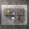 Liyu Industrial Modern Storage Cabinet Set Office Manager Computer Table Chair Office Desk with Combination