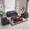 Liyu Office High-end Elegant Modern Three Seating Black Furniture Sofa Set