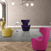 Liyu Furniture Nordic Style Modern Home Furniture Leather Shell Cafe Chair for Living Room Bedroom Sofa Chair
