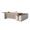 Liyu Furniture L-shaped Computer Computer Table Home Desks CEO President Modern Executive Glass Office Desk