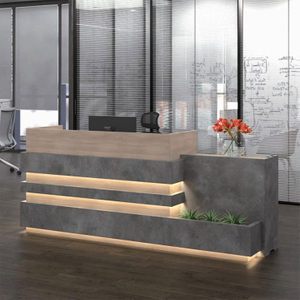 Liyu Cheap Minimalist Style Modern Extendable Furniture Office Reception Desk Counter Table