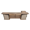 Brand New Modern Luxury Office Desk Office Furniture L Shape Design Solid Wood Boss Office Table Bureau