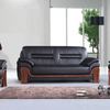 Liyu Office High-end Elegant Modern Three Seating Black Furniture Sofa Set