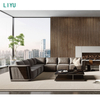 Liyu Office Furniture Customizable Modular Restaurant & Bar Sofa Long Hotel Lobby Seating for Big Spaces & Villas Made of Wood