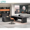Liyu Modular Custom Luxury Work Table Furniture Wood Frame L Shape Strong Executive Boss Office Desk