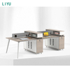 Liyu Factory Furniture Wholesale Simple 4 Seater Modular Privacy Cubical Office Workstation Partition