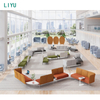 Liyu Modern European Design Convertible Sectional Sofa Set for Office & School Leather & PU Cover for Meeting Rooms And Booths