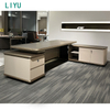 Liyu Luxury Modern Modular L-Shaped Executive Officer Boss Wooden Workstation Desk Office Furniture Table Set for Home Use