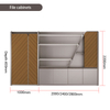 Yolanda Hot Sale Office Furniture Wooden Desktop Office Computer Desk with Storage Cabinet