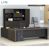 Liyu OEM CEO Office Furniture Desk Workstation Modern Manager Boss L Shape Table Luxury Executive Office Desk with Chair