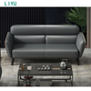 Liyu Hot Selling Latest Design Leather Sofas Sets American Style Modern Rectangle Sectional Couch Office Sofa Set Furniture