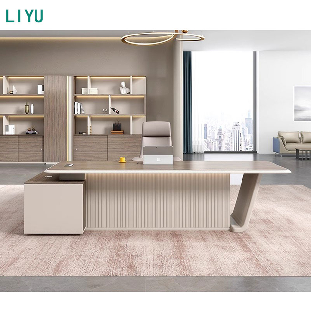 Liyu Office Furniture High Tech Executive Desks Boss L Shaped Manager CEO Office Table