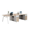 Liyu Melamine Office Table Computer Desk Wooden Furniture Free Combined Workstation Staff Desk