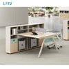 LIYU New Arrival Call Center Round Table Furniture Cubicle Office Workstation