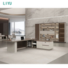 Liyu Office Furniture Mini Modern Executive Table L Shape Melamine Ergonomic Beautiful Manager Front Desk