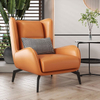 Premium Sofa Chair for Office with Leather Veneer and Solid Legs