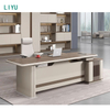 Liyu Furniture Ceo Modern Wood Scrivanie L Shape Luxury Executive Works Manage Table And Chair Set Office Desks