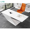 Liyu Modern Light Luxury Boss Office Desk Chair Combination Fashionable Large Class Table Wooden L-shaped Office Desk Furniture
