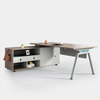 LIYU Factory Custom Modern BOSS Manager Desks L-shaped Boss Ceo Executive Wooden Office Tables And Chairs for Office Furniture