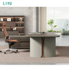 Liyu Boss Office Table And Chair Combination Simple Modern Luxury Chairman's Desk GuangDong Office Furniture factory