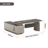 Liyu High Quality Designer Office Furniture Luxury Mdf Office Desk Boss CEO Executive Office Table With Veneer And PU Leather