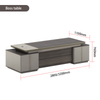 Liyu Luxurious Modern L-Shaped Executive Desk Thickened Wood Drawer Storage Wire Routing Box Modular Office Furniture Table