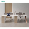 Liyu Modular 2 4 6 Office Desks Modern L Shape Workstation Office Cubicles Work Station Office Furniture Partition
