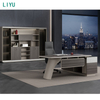 Liyu Modern Luxury Executive Desk L-Shaped Boss Manager Furniture Home Fashion Wood MDF Extendable Table for CEO Office