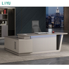 Liyu Commercial Furniture Fashion Luxury Manager Boss Ceo Business L Shape Business Executive Office Desk Table