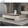 Liyu China Supply Luxury Wooden Manager Escritorio De Oficina Executive Boss Table Office Desk with Drawers