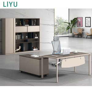 Liyu 2025 Wholesale Custom Modern Ceo Italian Wood Color Luxury Office Desk Simple Design for Family Compute Use