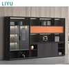 Liyu Modular Custom Luxury Work Table Furniture Wood Frame L Shape Strong Executive Boss Office Desk