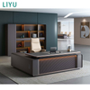 Liyu Modular Custom Furniture Factory Customized High-end Modern Design L-shaped Table Director Manager CEO Boss Desk
