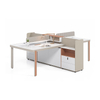 Liyu Open Office Furniture Workstation Double Desk Table Partition With Side Cabinets